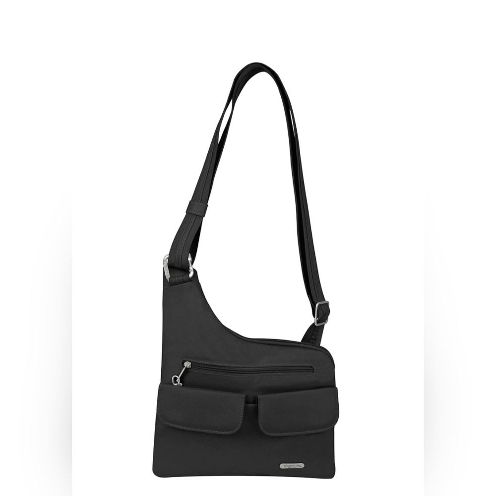 Travelon Black Crossbody Bag with Adjustable Strap and Minimalist Design